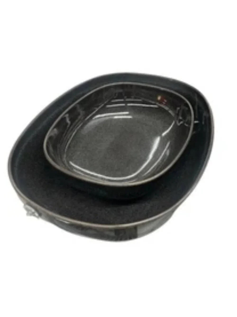 GLADELIG 506.079.49 Baking dish, set of 2, dark gray